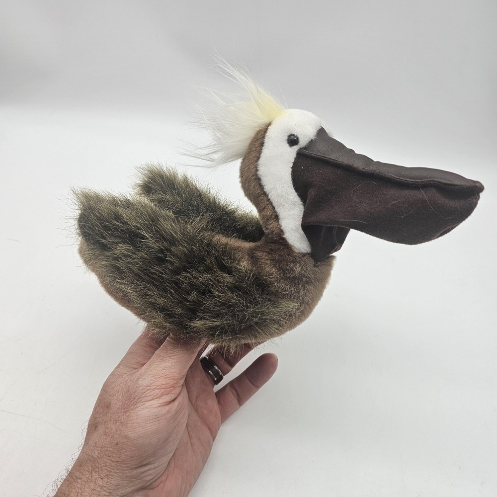 Douglas Pelican Bird Plush Stuffed Animal Toy 11" Brown Soft Washable Cute